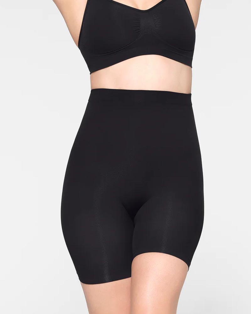Pantalones cortos sin costuras con cintura alta que levantan la cadera