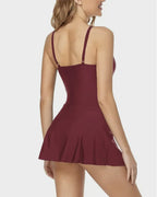 Traje de baño de una pieza para mujer con control de abdomen, ajuste slim y talla grande
