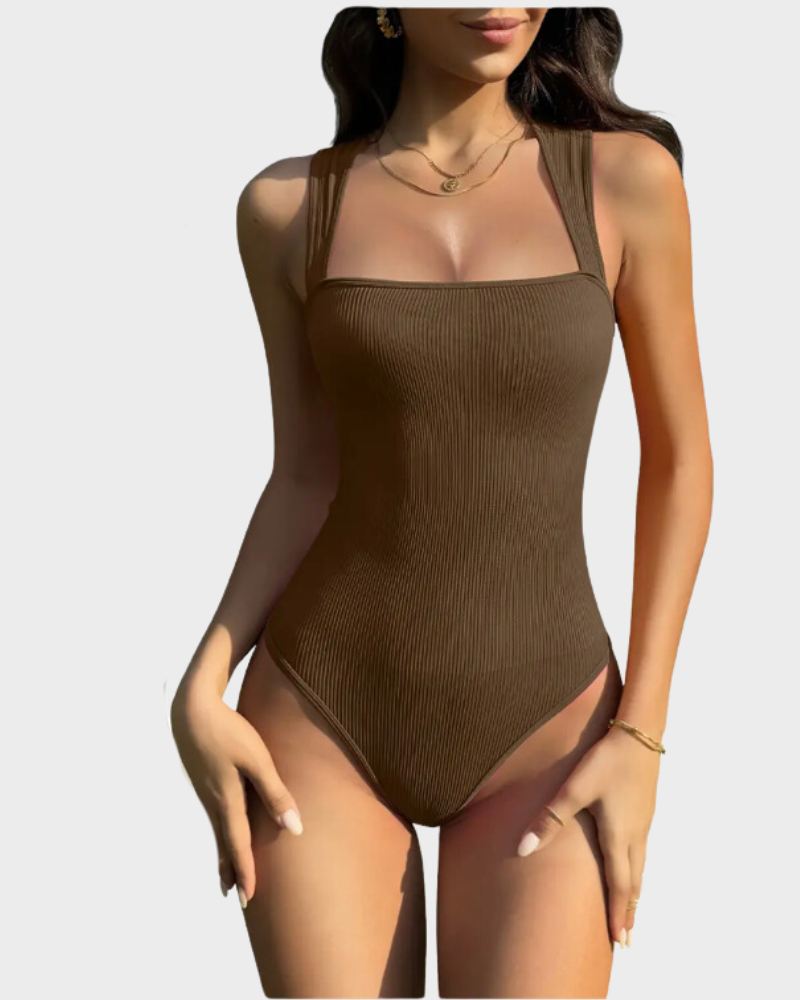 Sin mangas, tops de control de abdomen, bodysuits