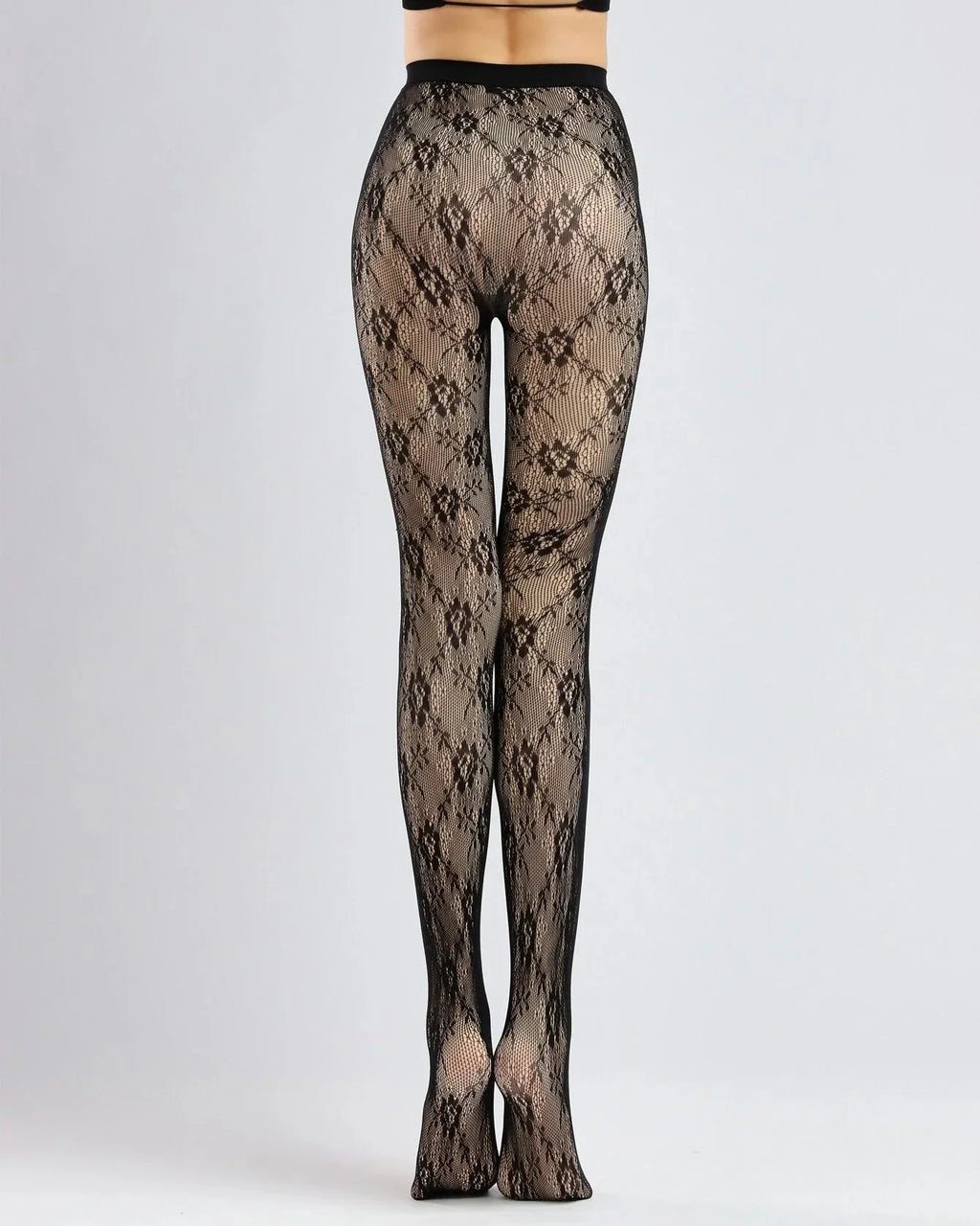 Leggings Cálidos de Terciopelo con Patrón de Encaje Plus