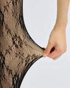 Leggings Cálidos de Terciopelo con Patrón de Encaje Plus
