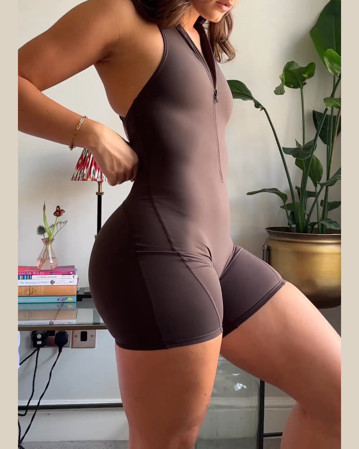 Mono corto sin mangas ajustado sexy para mujer