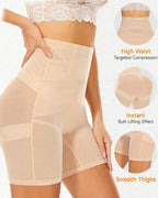 Cinturón de control de abdomen para mujeres, levantador de glúteos, pantalones cortos moldeadores delgados para muslos
