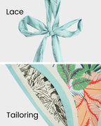 Traje de baño de una pieza floral reversible con tirantes ajustables