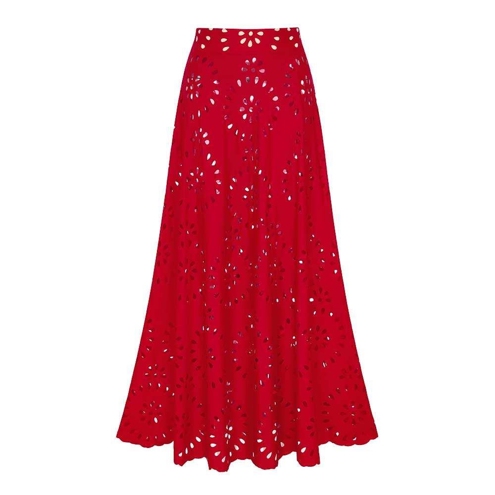 Traje de baño de una pieza Flower Hollow y falda
