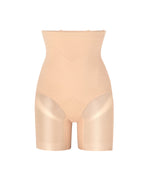 Shorts transpirables moldeadores de abdomen con malla de doble capa y cintura alta