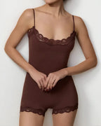 Body y mono sexy de encaje sin costuras con tirantes para mujer