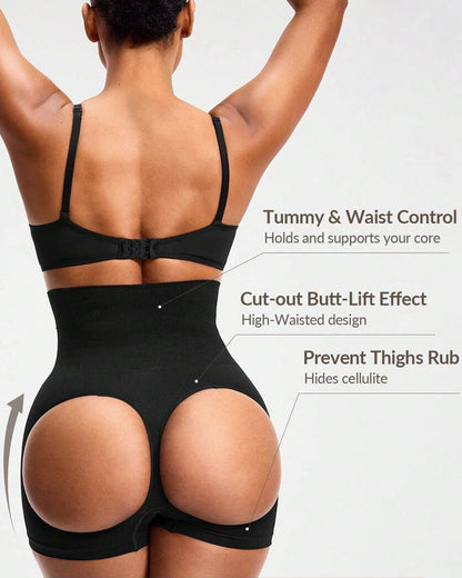 Pantalones moldeadores de cuerpo sin costuras de gran tamaño que realzan las caderas, levantan las caderas y ajustan el abdomen de cintura alta