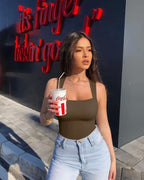 Sin mangas, tops de control de abdomen, bodysuits