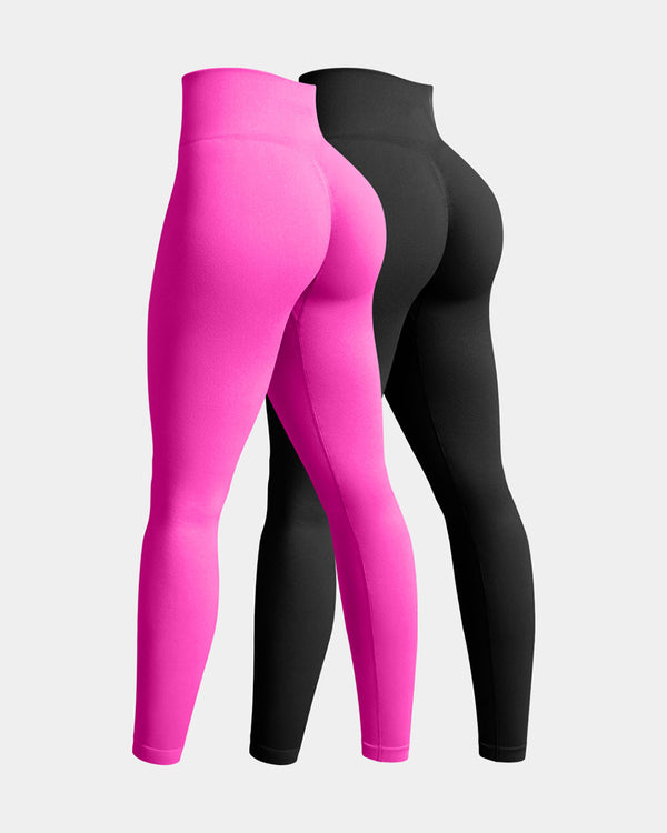 Leggings de yoga de alta cintura sin costuras para levantar el trasero[2 Pieces]