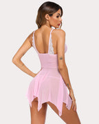 Vestido de Noche con Cierre Frontal de Encaje