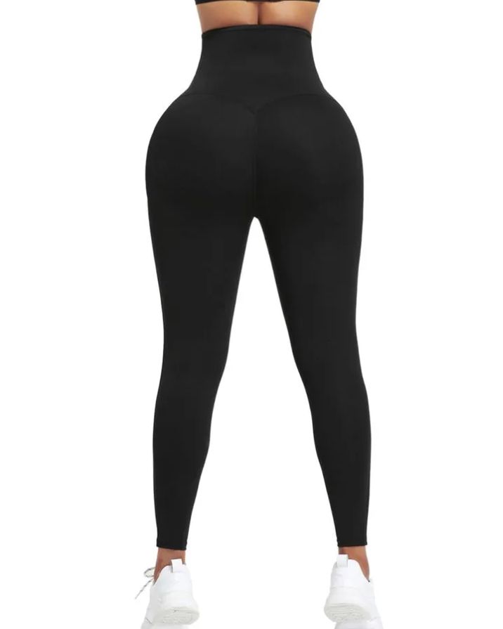 Leggings con control de abdomen de neopreno azul