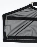 Conjunto de 4 piezas de sujetador y tanga de malla transparente