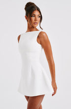 Vestido Mini Alana - Blanco Marfil