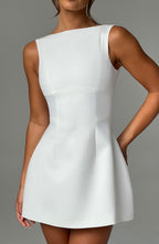 Vestido Mini Alana - Blanco Marfil