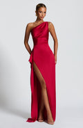 Vestido Ariel Drapeado Rojo