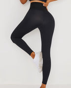 Mallas de corsé de fitness de cintura alta para mujer con 3 filas de ganchos