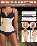 Entrenador de cintura con soporte para el busto, faja moldeadora, body con huesos de acero y abdomen plano