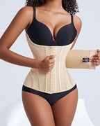 Entrenador de cintura con soporte para el busto, faja moldeadora, body con huesos de acero y abdomen plano