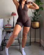 Mono corto sin mangas ajustado sexy para mujer