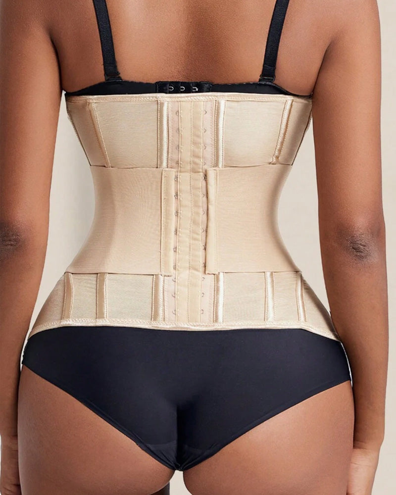 Entrenador de cintura con soporte para el busto, faja moldeadora, body con huesos de acero y abdomen plano