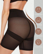 Cinturón de control de abdomen para mujeres, levantador de glúteos, pantalones cortos moldeadores delgados para muslos