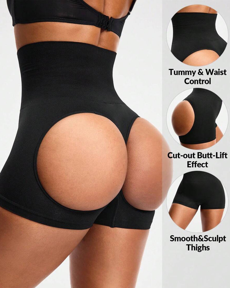 Pantalones moldeadores de cuerpo sin costuras de gran tamaño que realzan las caderas, levantan las caderas y ajustan el abdomen de cintura alta