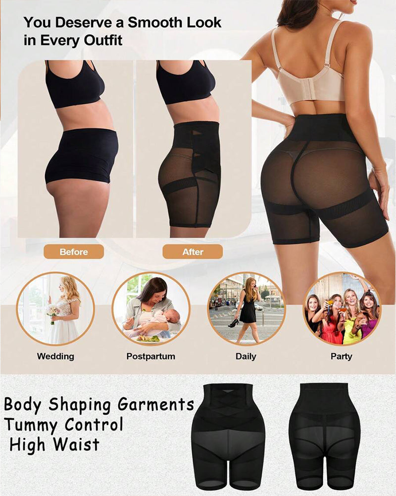 Cinturón de control de abdomen para mujeres, levantador de glúteos, pantalones cortos moldeadores delgados para muslos