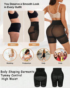 Cinturón de control de abdomen para mujeres, levantador de glúteos, pantalones cortos moldeadores delgados para muslos