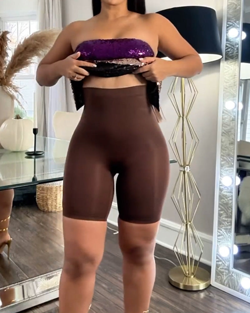 Pantalones cortos sin costuras de forma fuerte