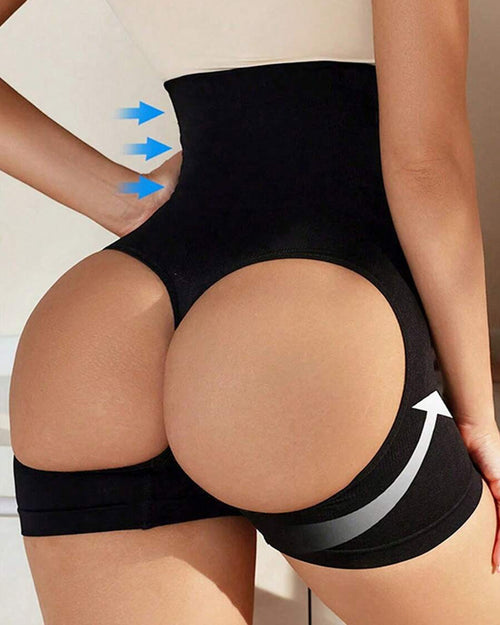 Pantalones moldeadores de cuerpo sin costuras de gran tamaño que realzan las caderas, levantan las caderas y ajustan el abdomen de cintura alta