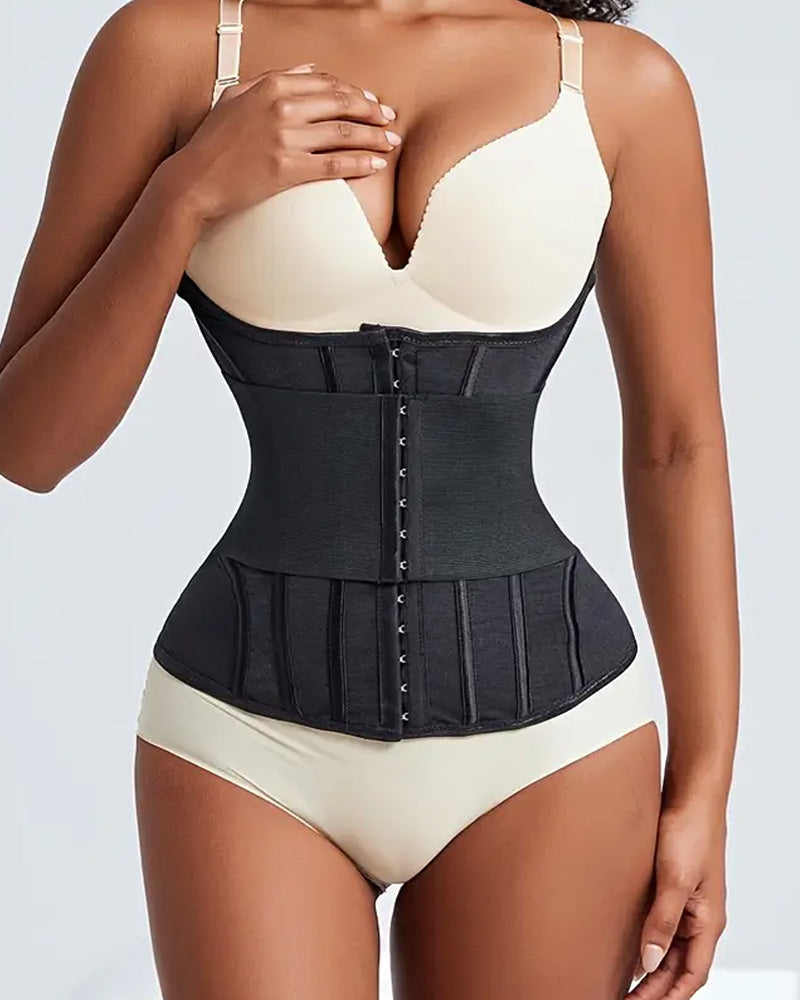 Entrenador de cintura con soporte para el busto, faja moldeadora, body con huesos de acero y abdomen plano
