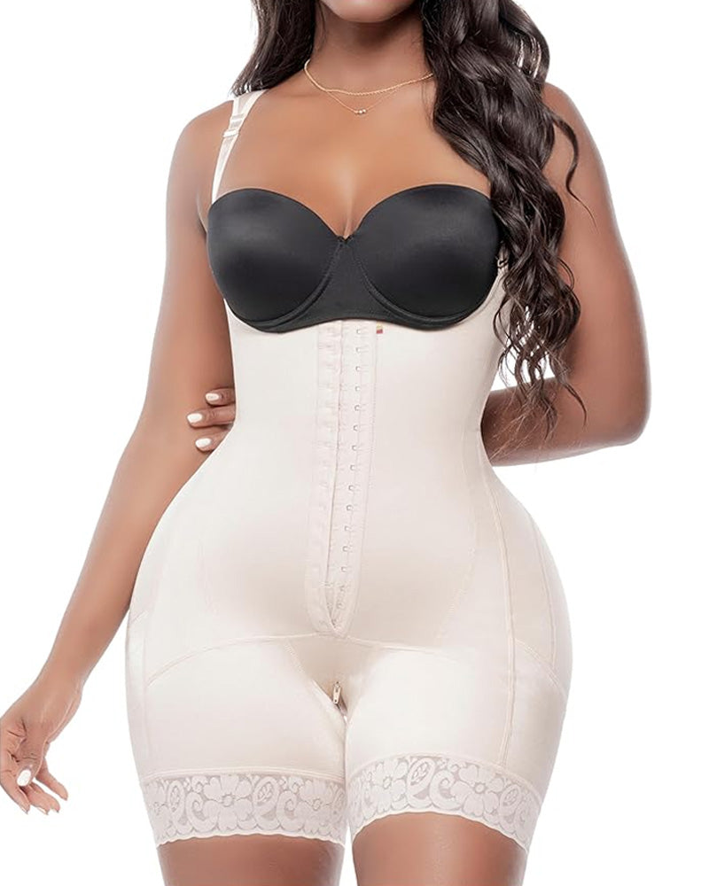 Body Shaping de Encaje para Mujeres con Control de Abdomen y Levantamiento de Glúteos